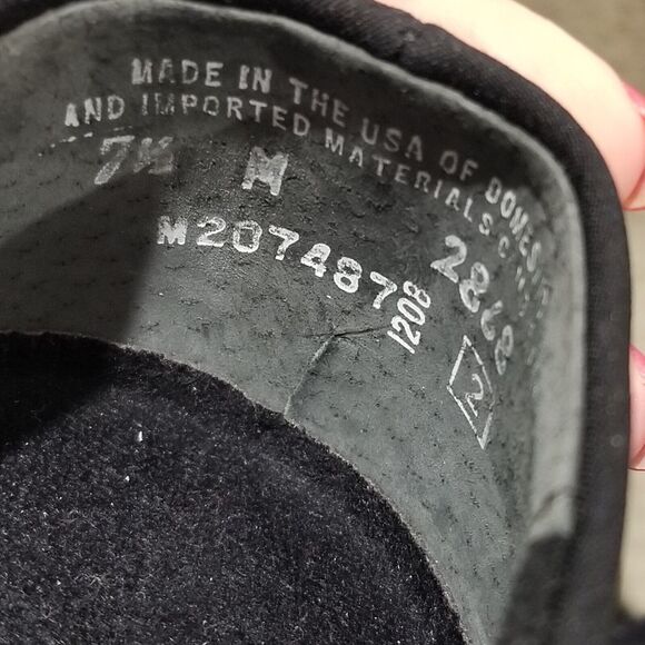 Munro Shoes Womens 7.5M Cindi Slip On Loafer Heel M207487 Black Fabric - Picture 9 of 10